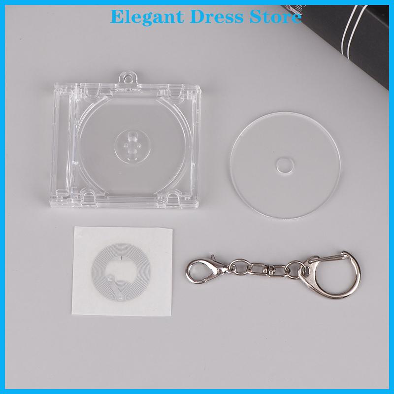 [K&P Elegant]👗👗 1 pcs Trống Album Mini CD trường hợp móc chìa khóa cho tự làm ba lô treo trang trí Keychain Mặt dây chuyền - 3