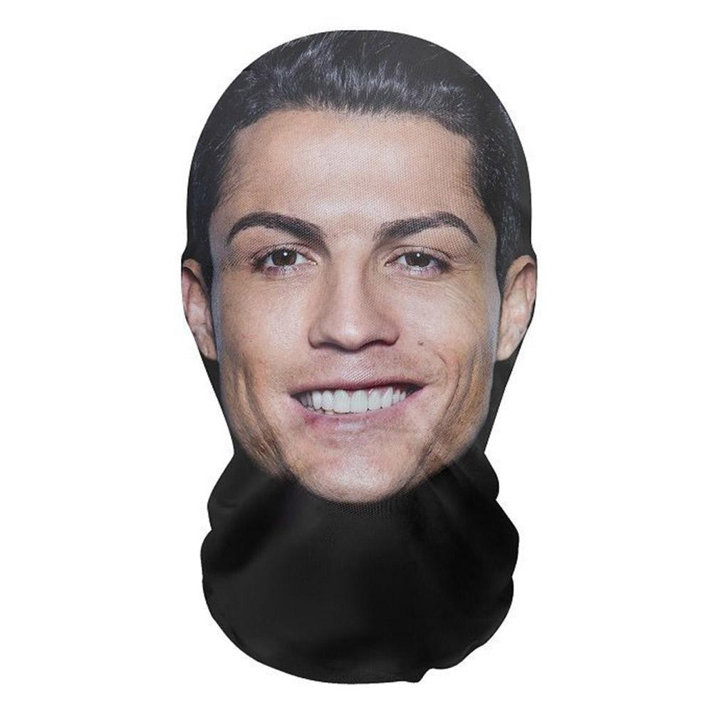 Ngộ nghĩnh 3D In Liền Mạch CR7 Ronaldo Kanye Mặt nạ Đầu Mũ Cosplay