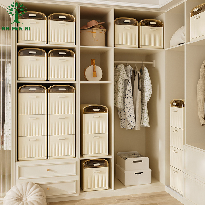 Nfa Tủ lưu trữ Quần ngăn kéo nhiều lớp kiểu gia đình Xe đẩy Tủ lưu trữ dung tích lớn có thể tháo rời Tủ sàn tủ đồ sạch