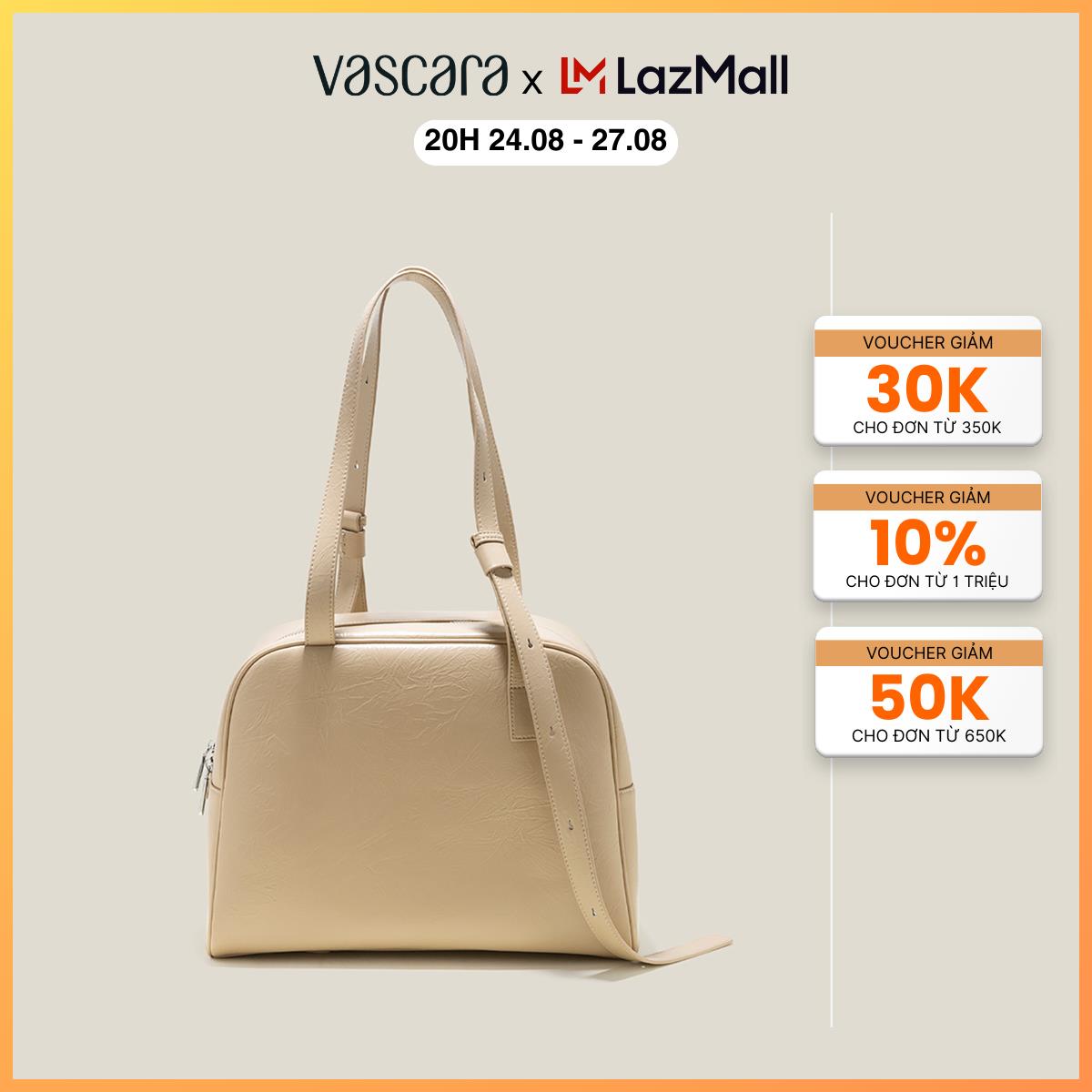 Vascara túi tote minimalism nhấn quai bản dài - tot 0146
