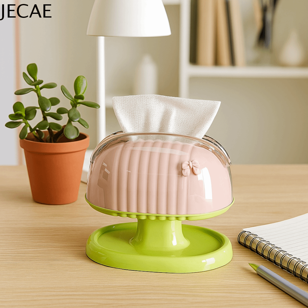 JECAE Chống bụi Hộp khăn giấy Lớp đôi có kệ Giá đỡ khăn ăn Hộp giấy ngăn kéo Đã niêm phong Máy phát khăn giấy Phòng khách