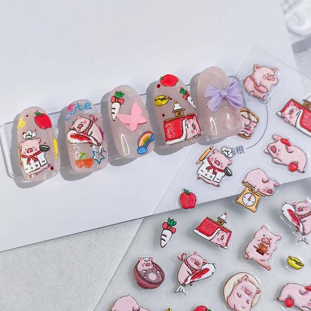 Hello Kitty Nail Art Designs For Kids !! * Apply DIY 3D Stickers * 