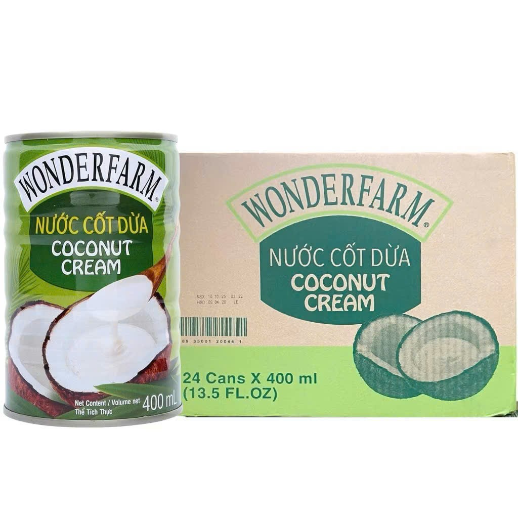 THÙNG 24 LON Nước cốt dừa Wonderfarm 400ml
