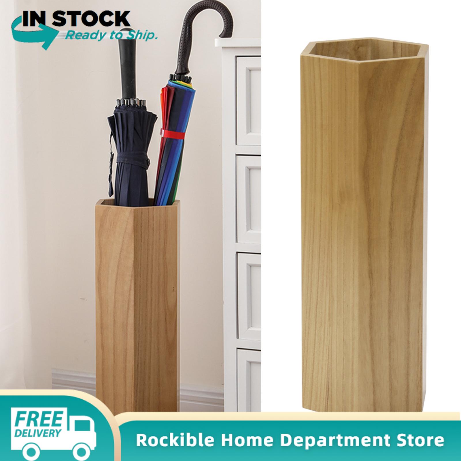 rockible Wooden Umbrella Holder Multifunction Home for Hallway Living Room