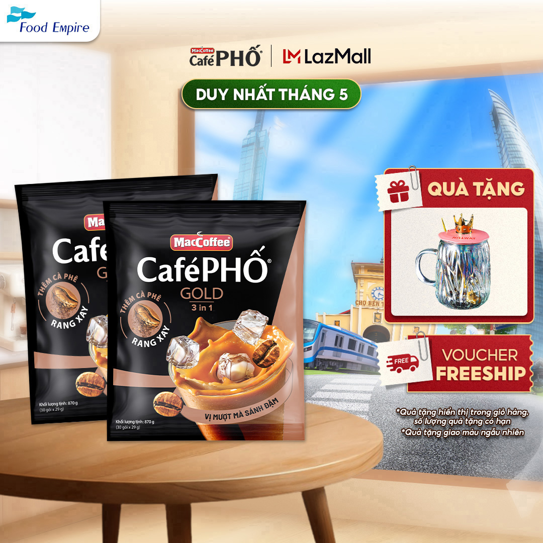 Combo 2 Túi Cà phê Phố GOLD - MacCoffee (túi 30 gói x 29g)
