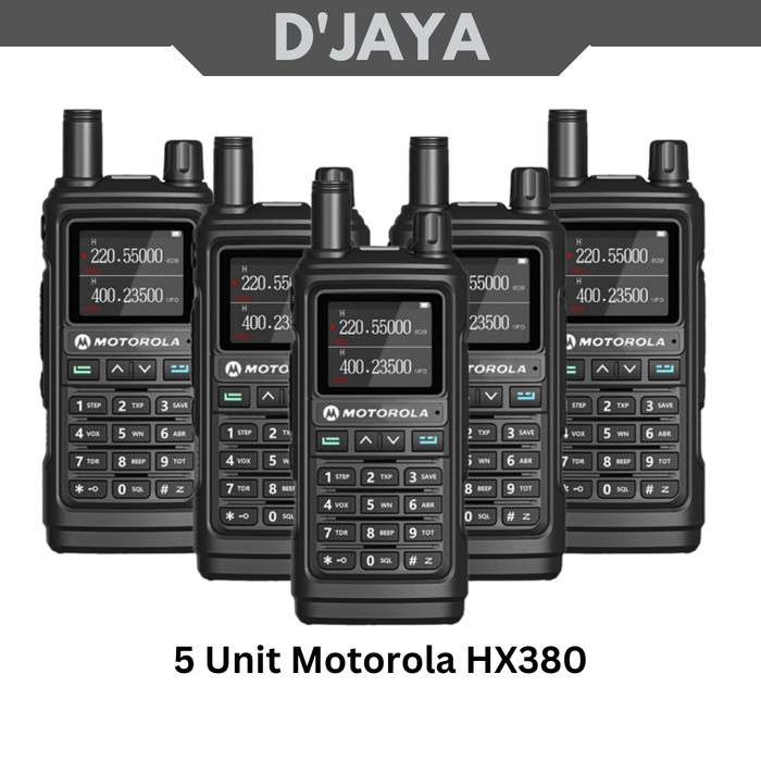 PAKET 5 UNIT HT MOTOROLA HX380 HANDY TALKY MOTOROLLA HX 380 10 WATT Harga  4,598,000 rupiah*Gratis Ongkir