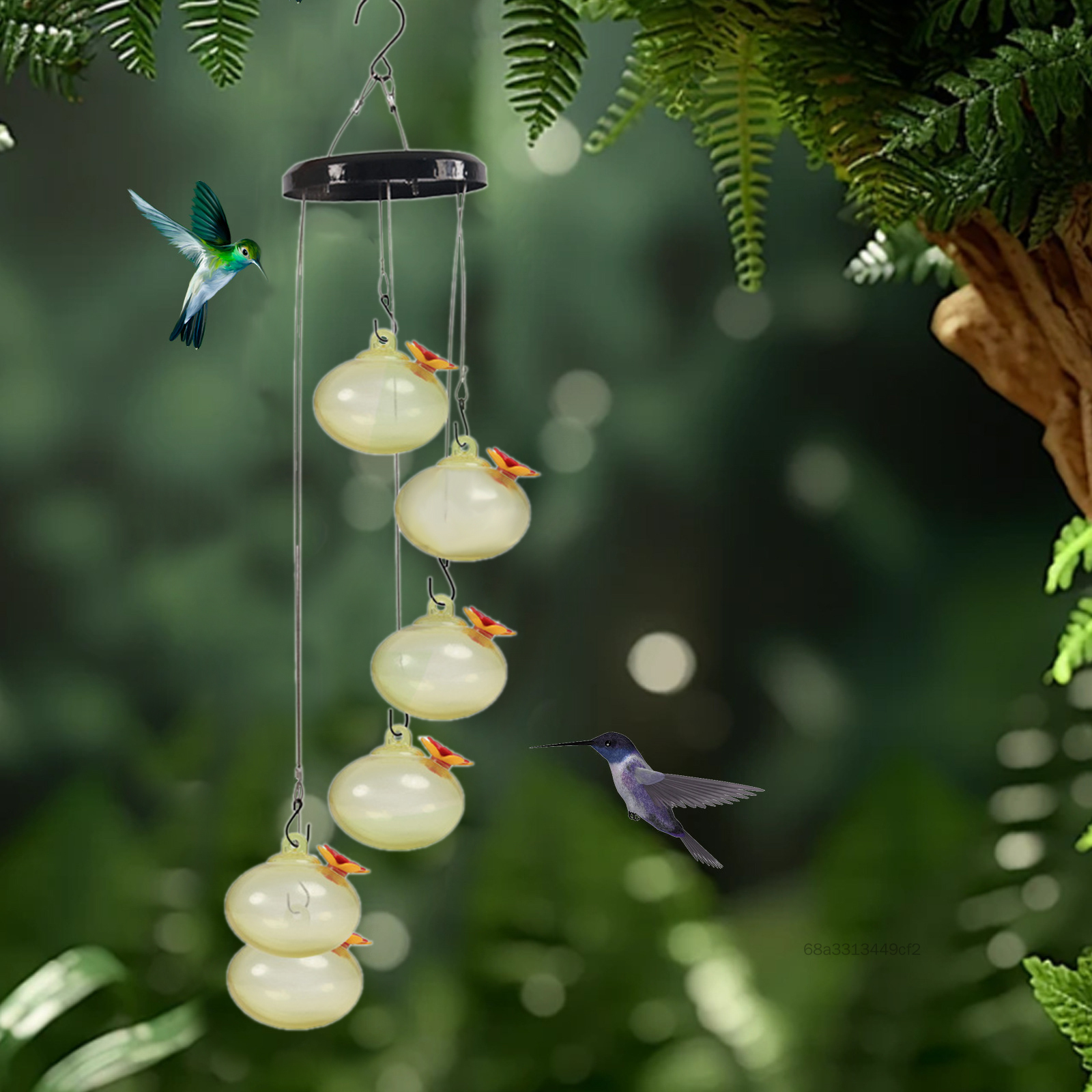Gió Chime Hummingbird Water Feater Wind Chime Shape Hummingbird Water Studenter thích hợp cho sân trong và boong sto-vn - 3