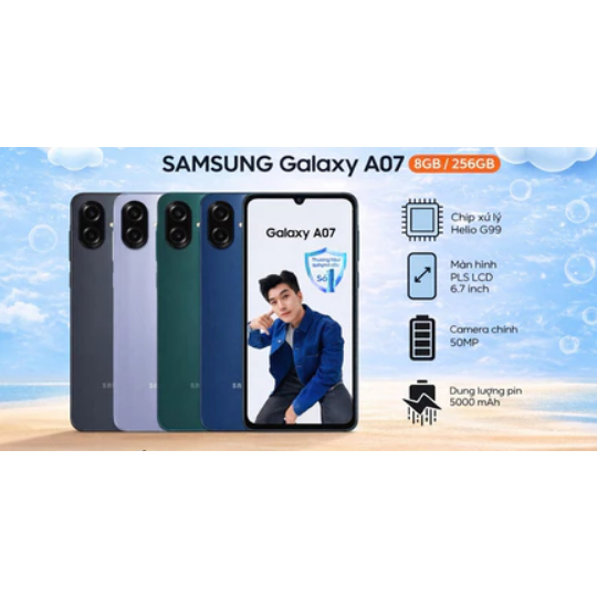 Điện thoại SS_A07 | 8GB/256GB  CHÍNH HÃNG - Mới 100% Nguyên Seal Full Box Bảo Hành 12 tháng