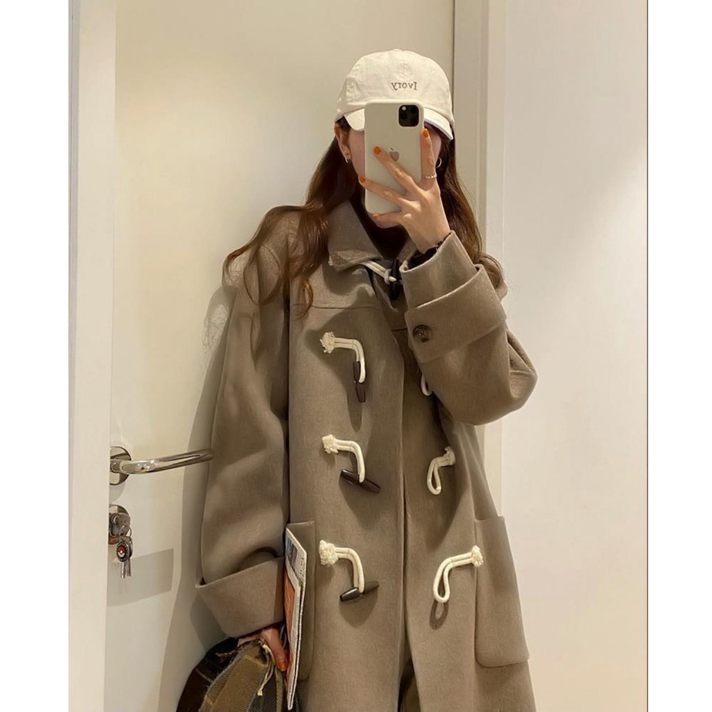 The girl s coat is autumn and winter style