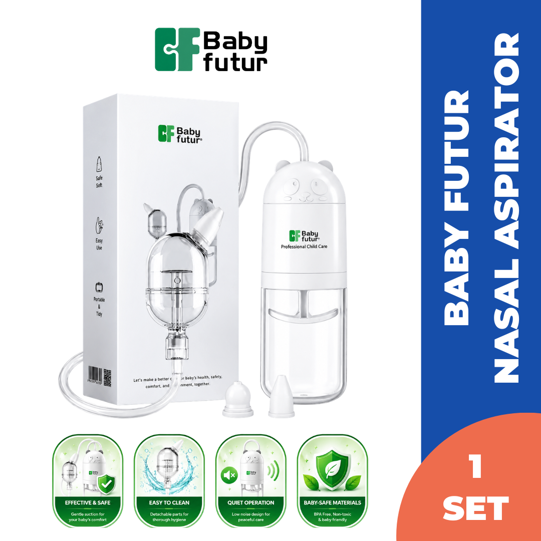 BABYFUTUR Manual Nasal Aspirator/ Safe Nose Cleaner for Newborns/ Penyedut Hidung Baby Nasal Booger