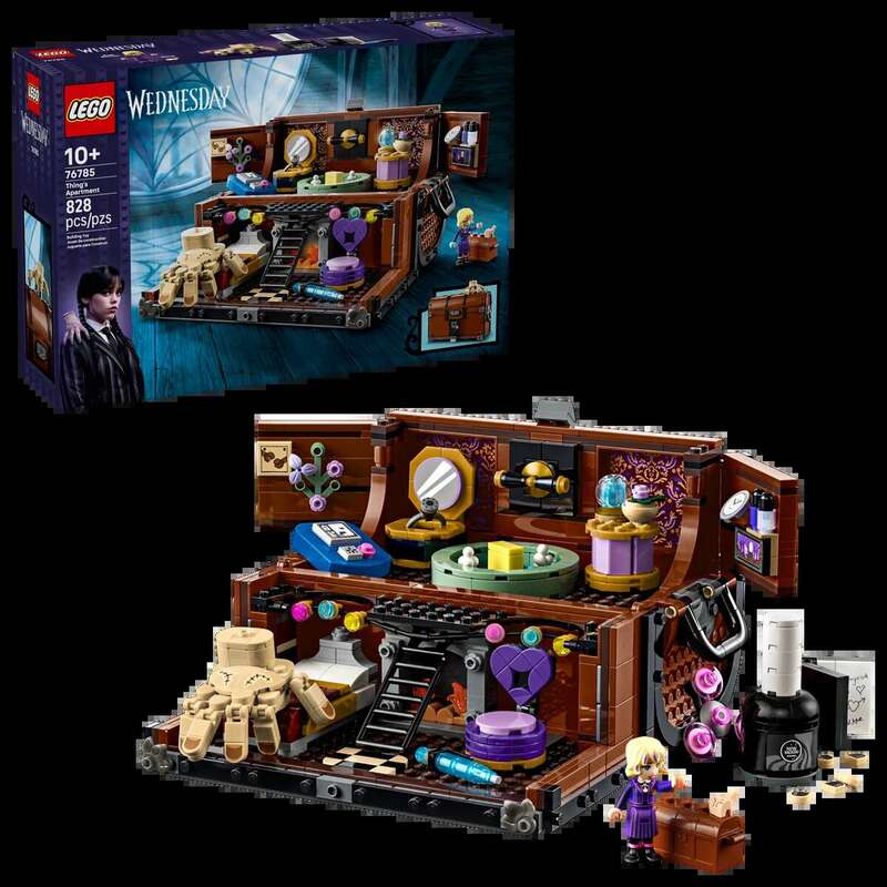Chính hãng LEGO® Bộ đồ xây dựng bằng gạch Wednesday Thing's Apartment 76785, quà sinh nhật cho trẻ em, mô hình chơi hoặc trưng bày, 828 mảnh