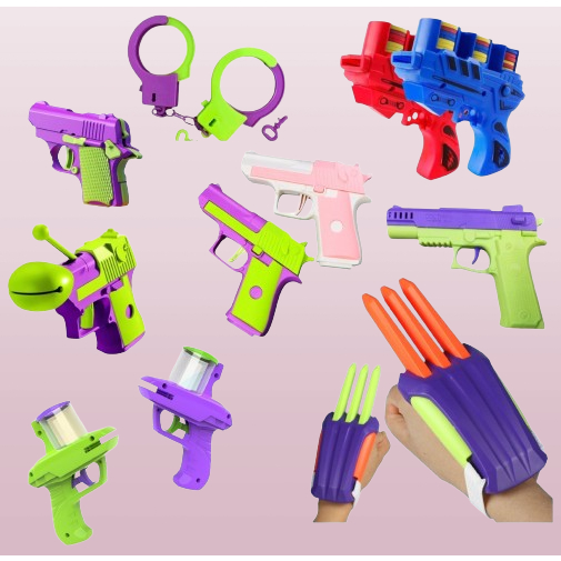 Bộ sưu tập súng cà rốt , đồ chơi vô tri m191 in 3d