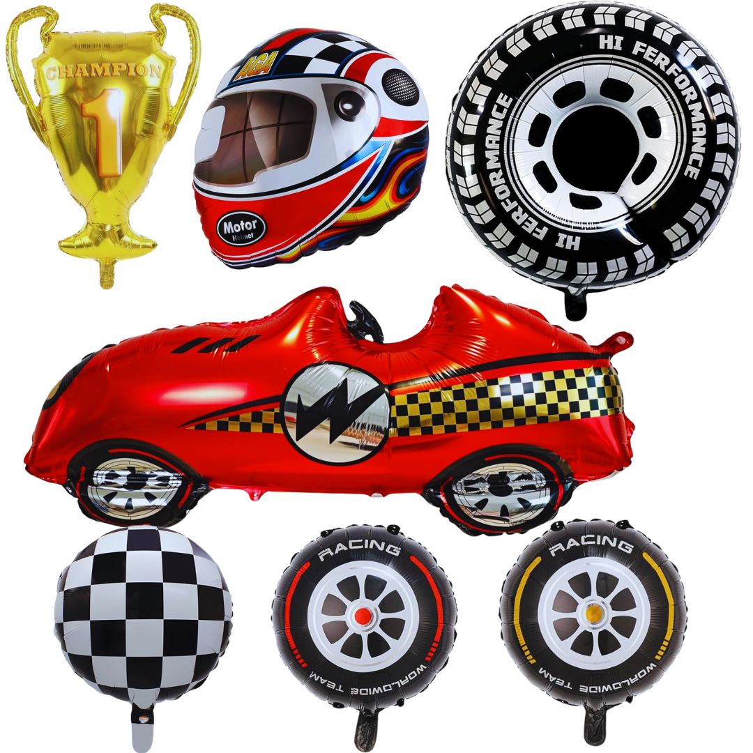 Race Car Foil Balloons for Boys Birthday Party Decorations