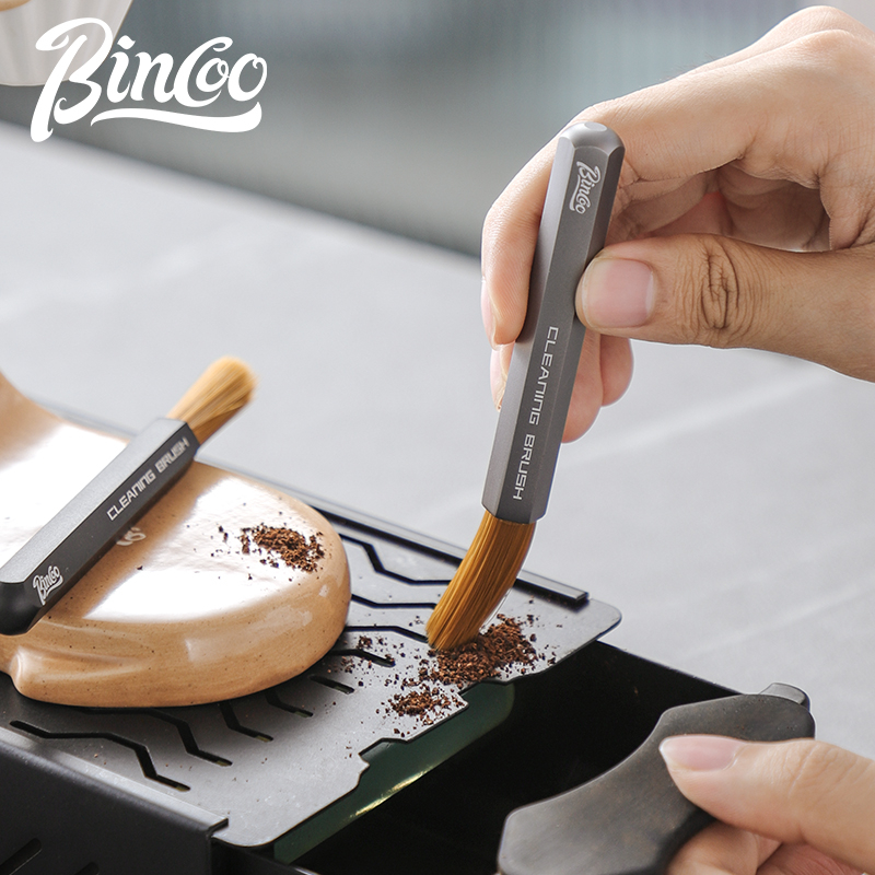 Bincoo Coffee Brush Grinder Cleaning Brush Aluminum Alloy Coffee Bar Small Cleaning Brush ราคา 123 บาท*ส่งฟรี