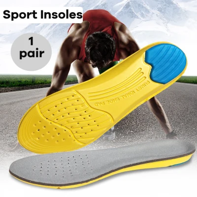 EmmAmy® fit Unisex Sport Insoles Shock Absorption Cushioning Memory Foam Shoes Insole for Trainers Foot Pain Running