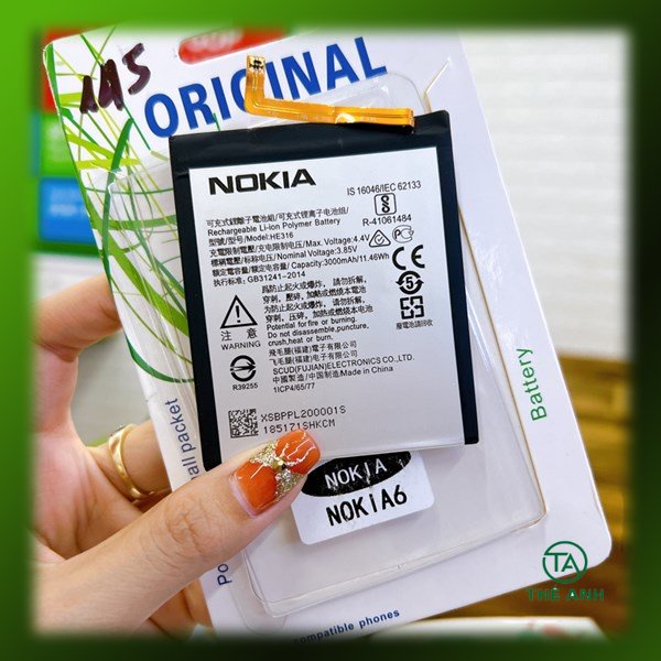 Pin nokia 6 - he316 / he317 dùng chung hàng như hình