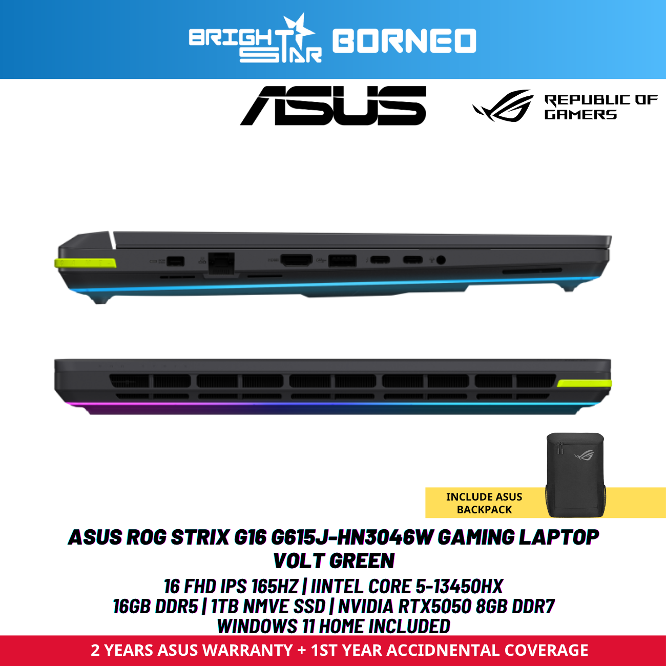 ASUS ROG STRIX G16 G615J-HN3046W Gaming Laptop - 16" FHD