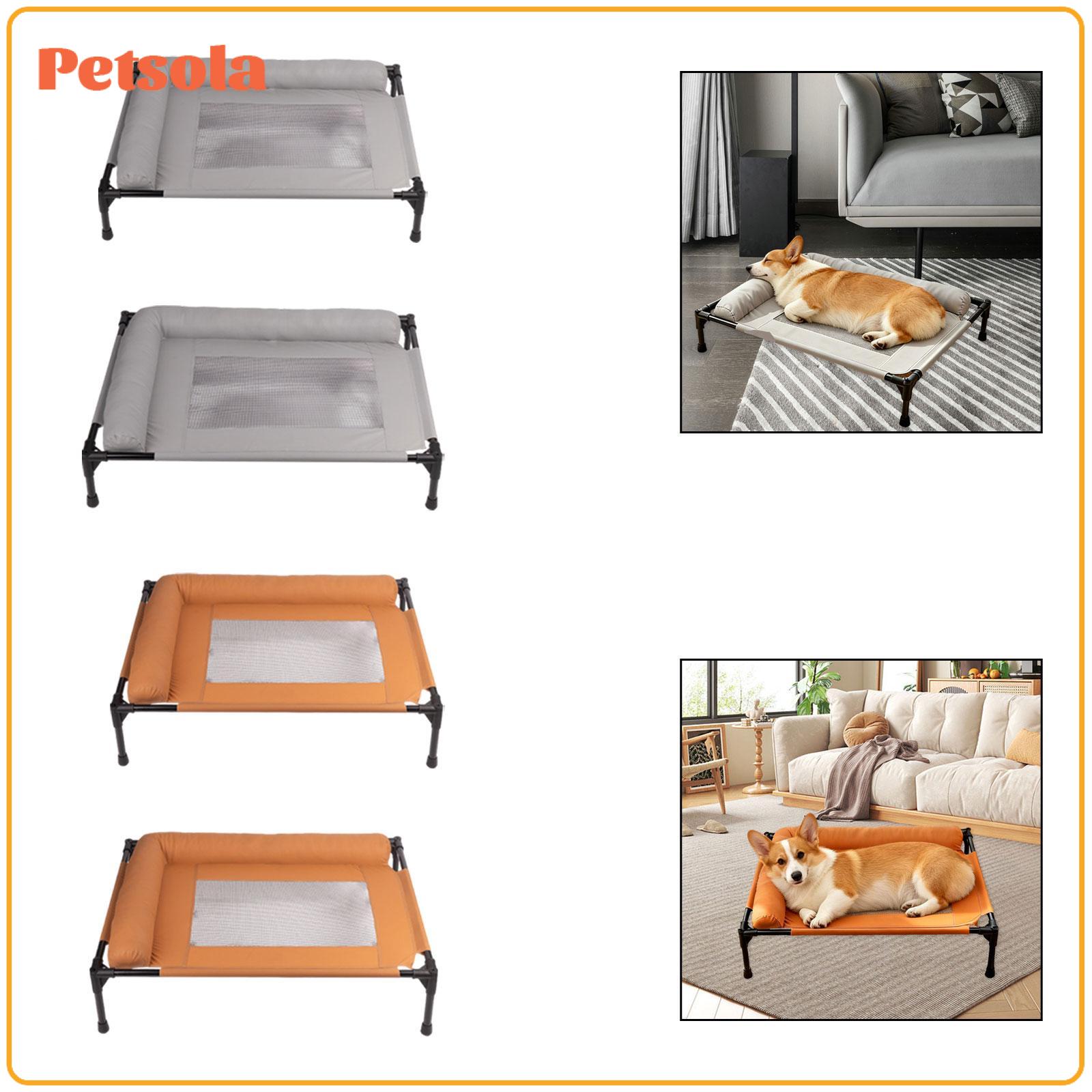 รูปสินค้า Elevated Pet Bed Metal Frame Comfortable Outdoor Multifunctional Breathable Spacious Heavy Duty Accessories Pet Supplies