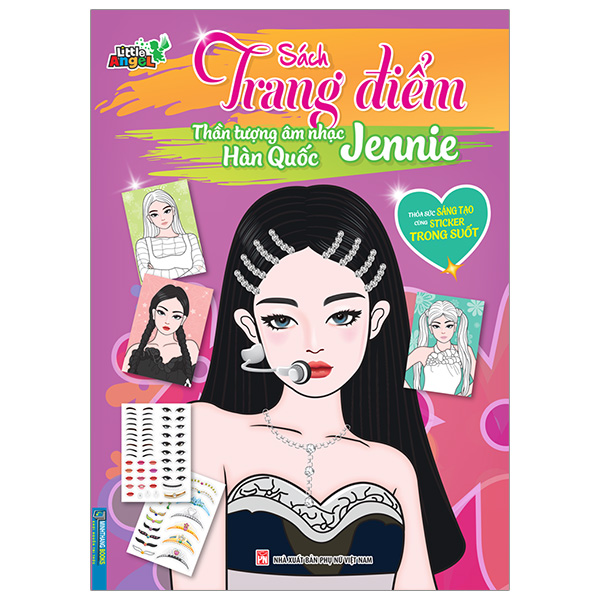 Fahasa - Sách Trang Điểm Thần Tượng Âm Nhạc Hàn Quốc - Jennie -Thỏa Sức Sáng Tạo Cùng Sticker Trong Suốt