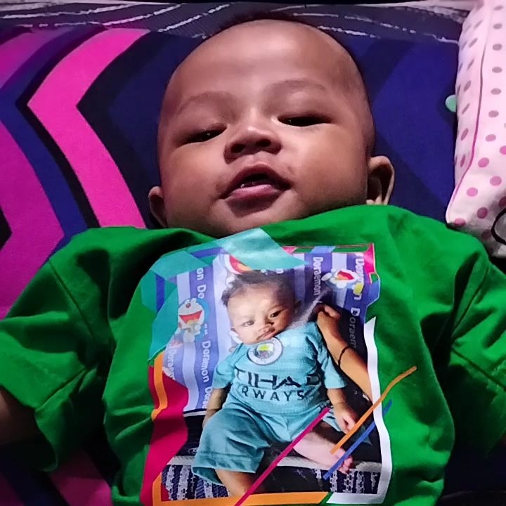 Kaos anak custom cetak foto dan nama suka suka kirim foto dan nama via chatt