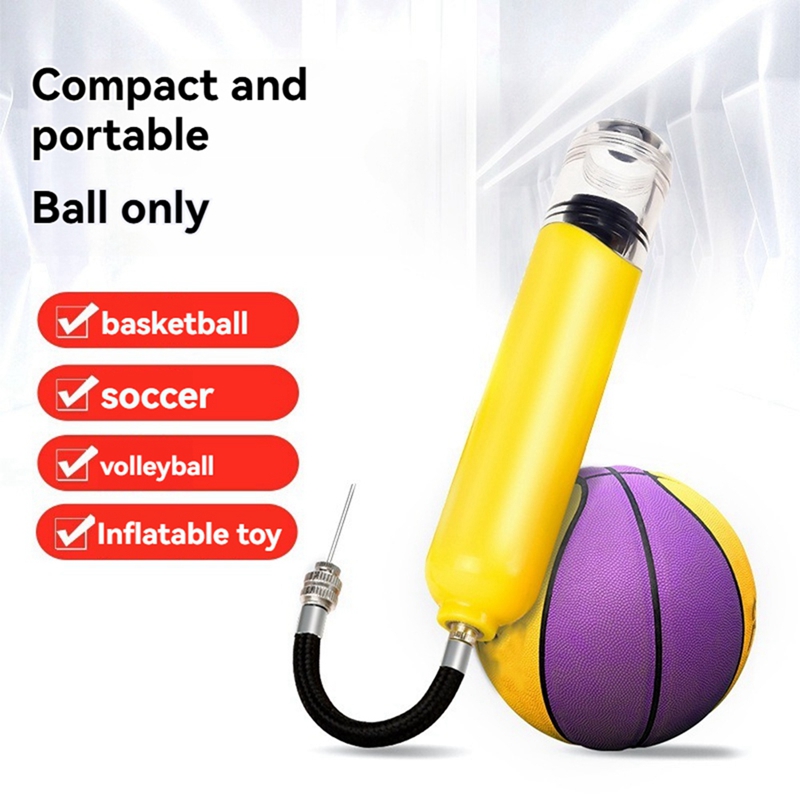 (PGJI) Two-Way Mini Pump Football Basketball Volleyball Toy Swimming Ring Life Jacket Inflatable Por