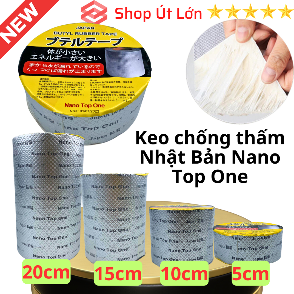 Băng keo chống thấm X2000 Nano Top One NHẬT BẢN Siêu Dính - Băng Dính Chống Thấm Nước Chống Dột