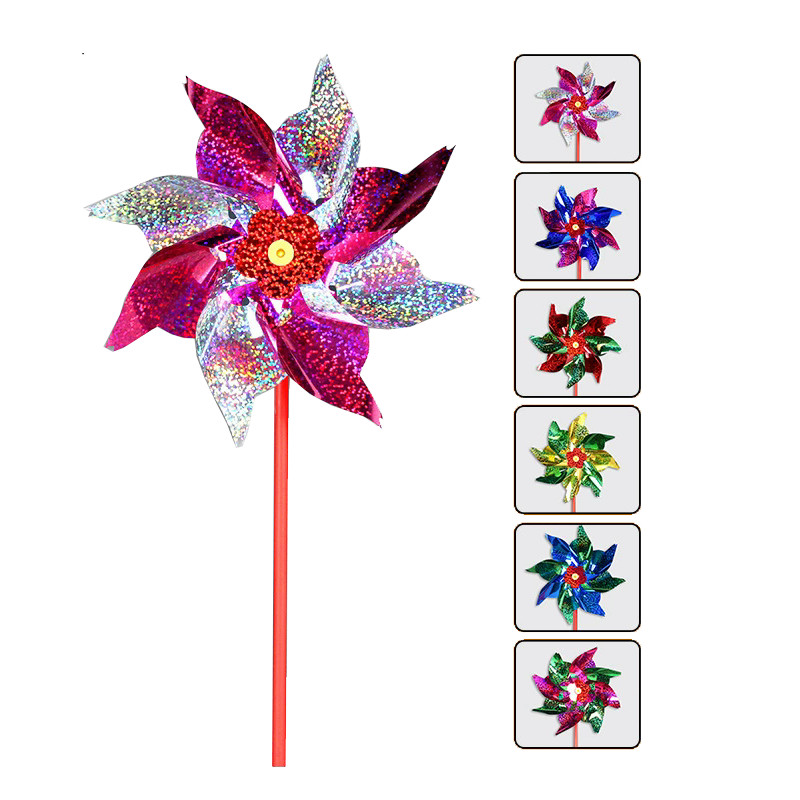 5pcs Kincir Angin Mini Windmill Kitiran Baling Baling Plastik Warna Warni (Warna random)