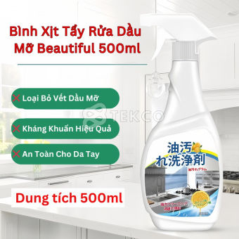 xịt dầu mỡ hương chanh, cặn canxi, kèm vòi, nước tẩy bếp ga đánh bay vết bẩn