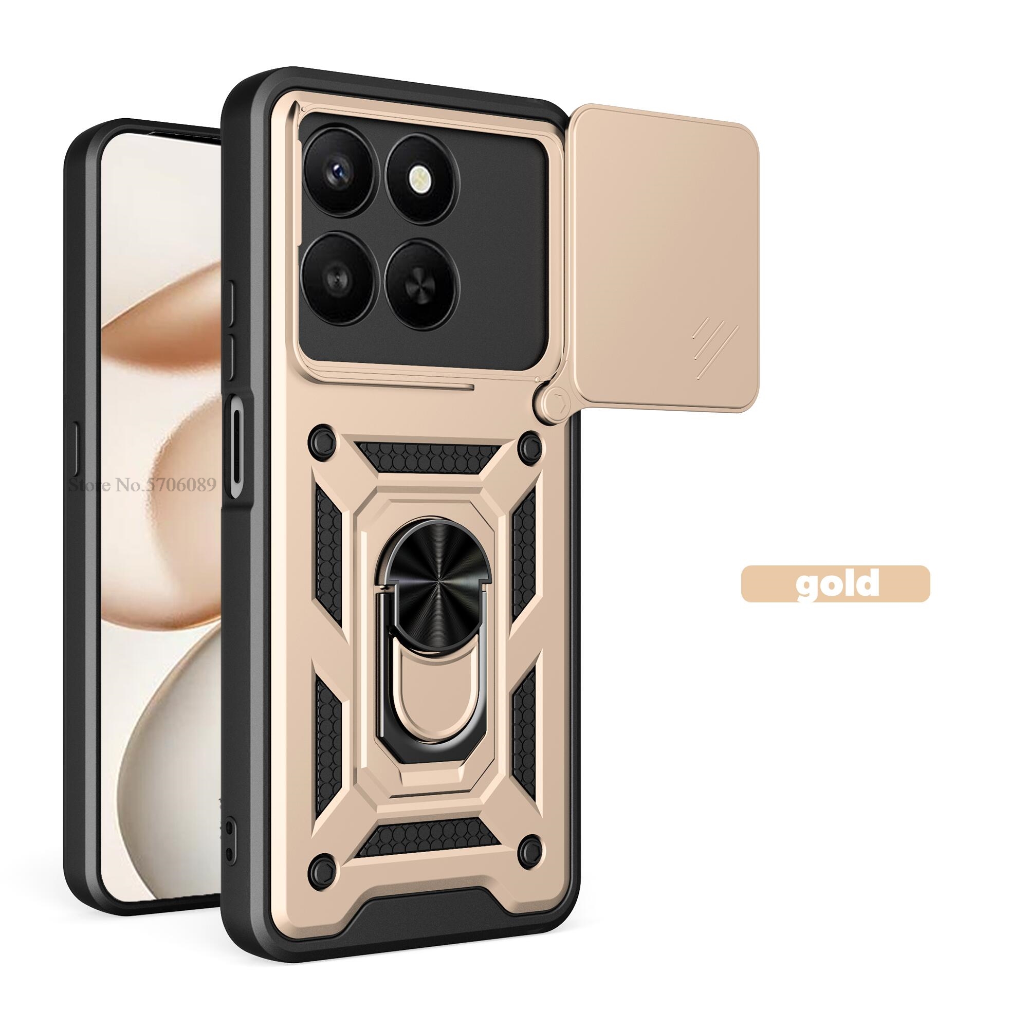 For Honor X7D 5G Case Armor Shockproof Magnetic Slide Lens Phone Cover For Honor X7D Case Mobile Phone Coque Fundas - Image 2