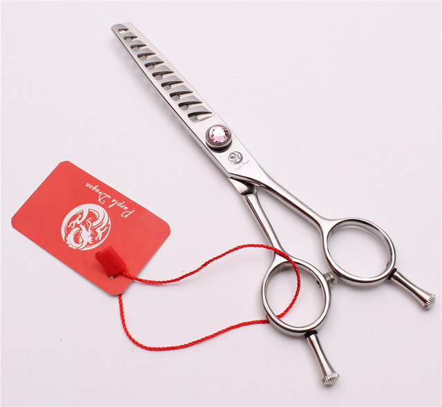 【Fast and Reliable Shipping】 6 17.5cm Jp 440c Purple Dragon Human Hair Scissors Hairdressing Thinning Shears 10 Teeth 40% Thinning Rate Styling Tools Z2006 - 2
