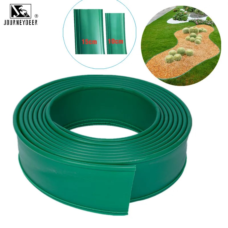 【Deal】 Height 10/15cm Edging Fence Belt Border Garden Lawn Stone Isolation Path Barrier Patio Greening Belt Plastic Garden Fence