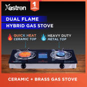 Astron Dual Flame Gas Stove with Infrared Burner