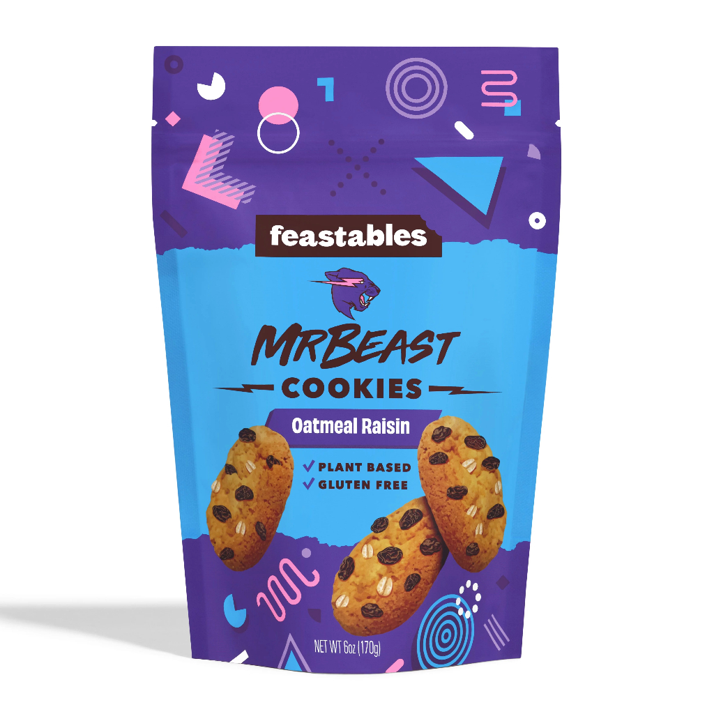 [Hàng Mới Về] Cookies Yến mạch và Nho socola MrBeast Feastable 170g Mỹ chocolate Mr.Beast chip
