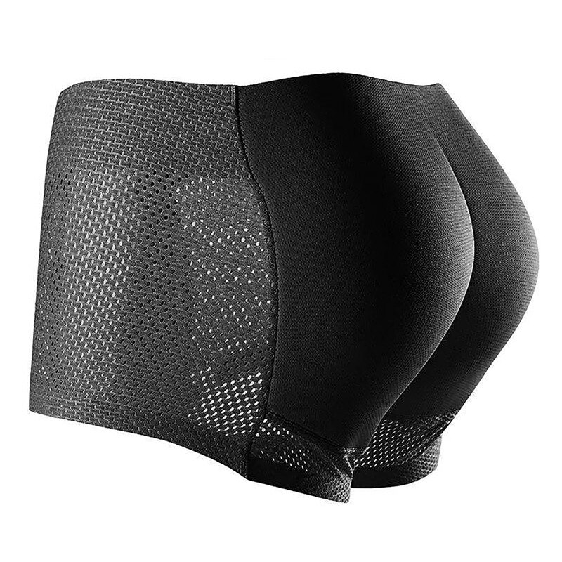 Mens Breathable Mid-waist Underwear Solid Color Butt Lifting Shaping Latex Underwear Mens Fake Butt 