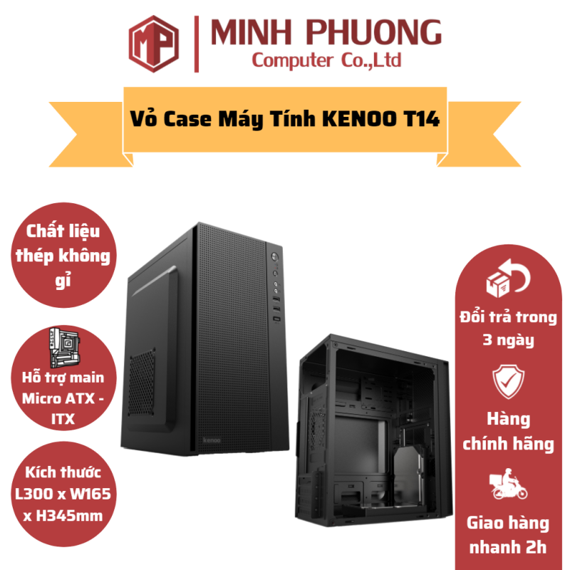 Bảng giá Vỏ case máy tính KENOO T14 - MATX Hàng chính hãng Phong Vũ