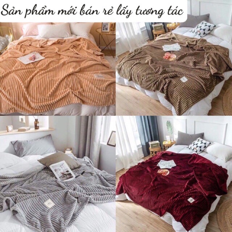 Chăn tuyết tăm kẻ muji xuất nhật - loại đẹp shop kumo