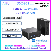 MINISFORUM UM760 Slim Gaming MINI PC AMD Ryzen5 7640HS win11 Tri-Screen Display DDR5 Radeon760M MINI PC