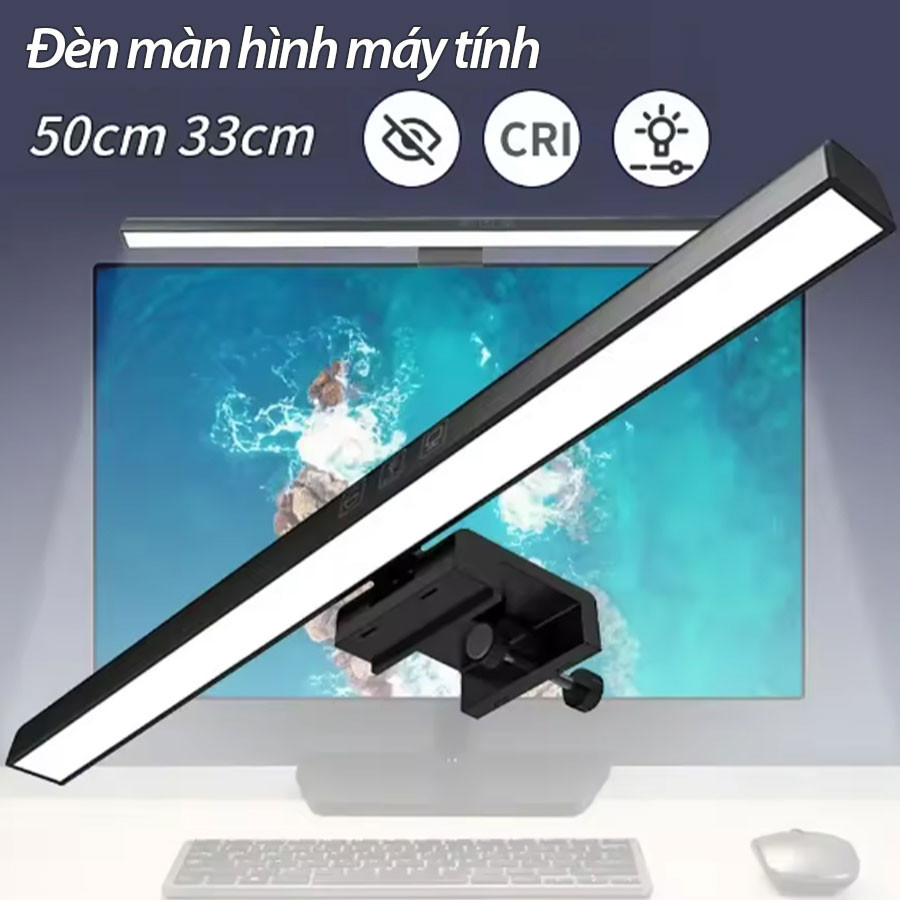 Đèn LED Gắn Màn Hình Máy Tính, Laptop 3 Màu Ánh Sáng Điều Chỉnh Dễ Dàng Bảo Vệ Mắt Nhỏ Gọn Tiện Lợi Và An Toàn