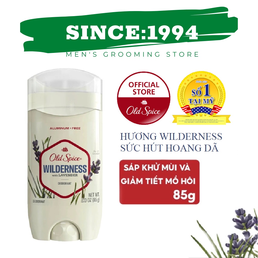 Lăn Sáp khử mùi Old Spice Wilderness With Lavender 85g - Mỹ