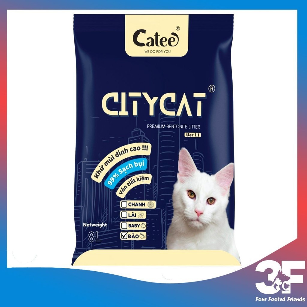 Tải 7 Bao Cát Vệ Sinh Đất Sét Dành Cho Mèo Citycat 4kg/8L