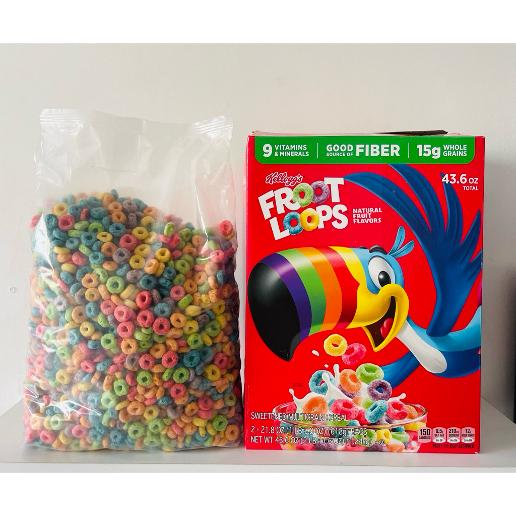 Bánh ngũ cốc Kellogg's Froot Loops - Family Size cho cả nhà - 620g & 1,240kg