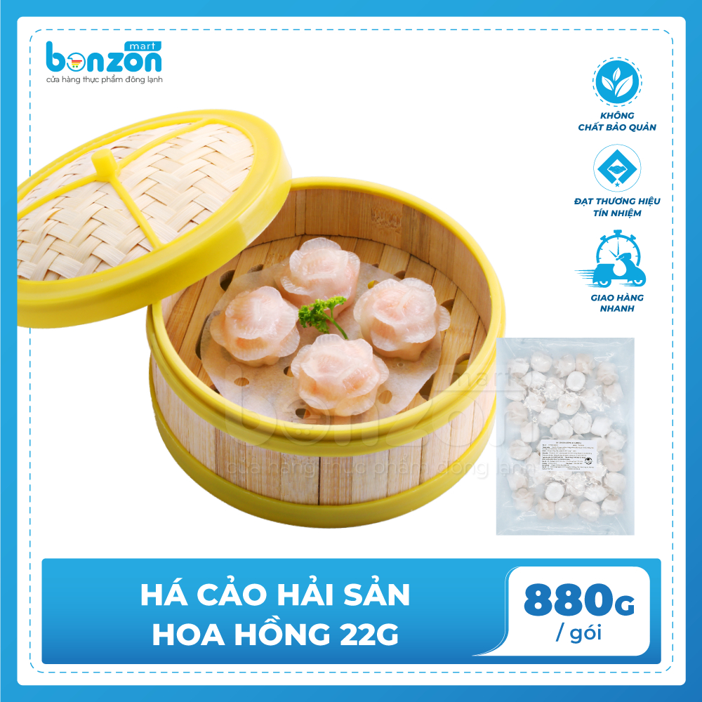 Bonzon - Há cảo hải sản hoa hồng 880g