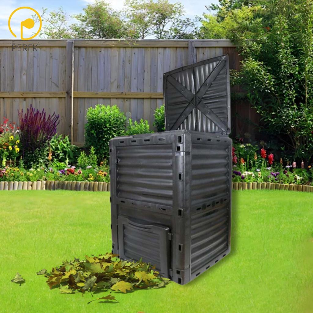 Perfk Kitchen Compost Bin Composting Container with Lid Space Saving Heavy Duty Food Waste Bucket for Indoor Orchard ราคา 3,894 บาท*ส่งฟรี