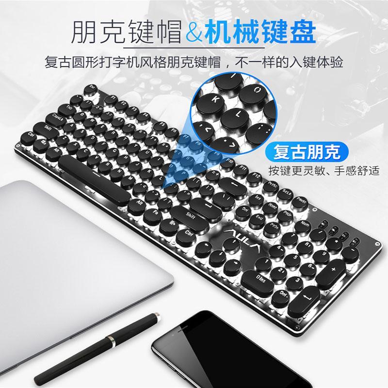 AULA Mechanical Keyboard Keyclick Black Shaft Alternate Action Or Ergonamic Red Shaft Chicken Game Desktop PC Cable ACE Punk Keyboard Singapore