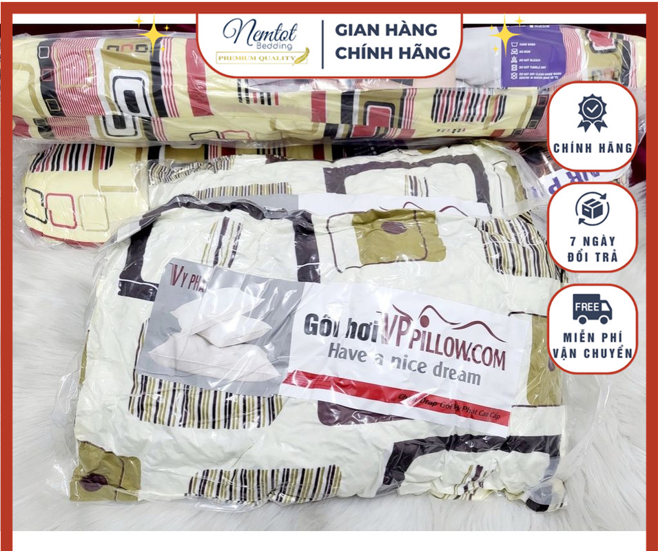 💥SIÊU RẺ💥Gối gòn ép hơi nằm và ôm cho người lớn giá siêu rẻ, ruột gối gòn ép giá rẻ cho sinh viên, học sinh HCM - Nemtot Bedding