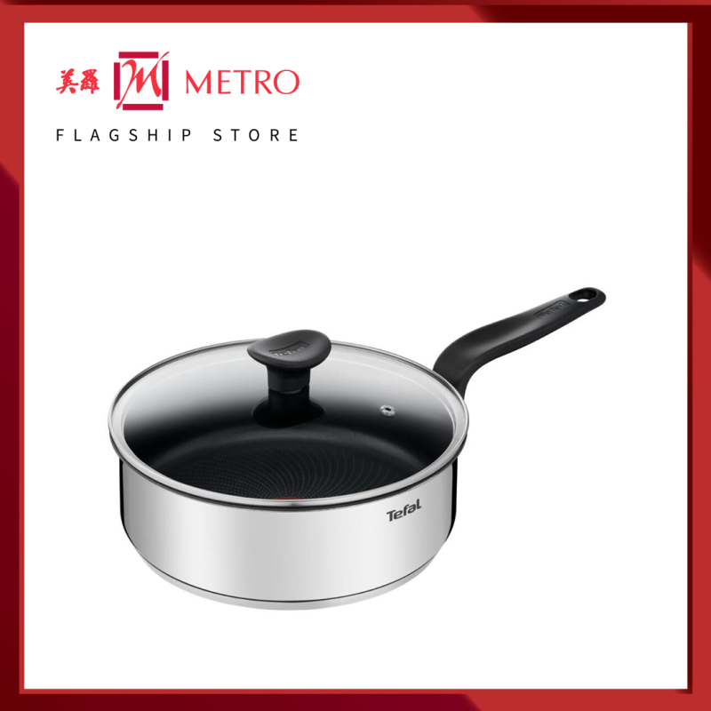 Tefal Primary Stainless Steel Sautepan 24cm with Lid E30932 Singapore