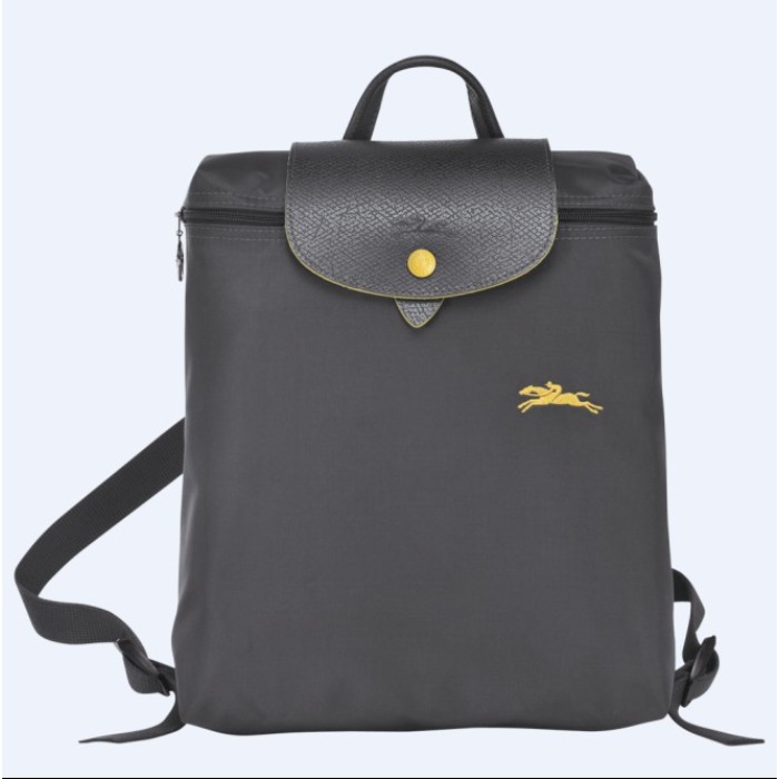 100% Authentic longchamp le pliage club 70th anniversary embroidery folding nylon shoulder bag Backpack women handbag Waterproof Dumpling Bag fashion handbag L1699619300 - Gray color ราคา 1,300 บาท*ส่งฟรี