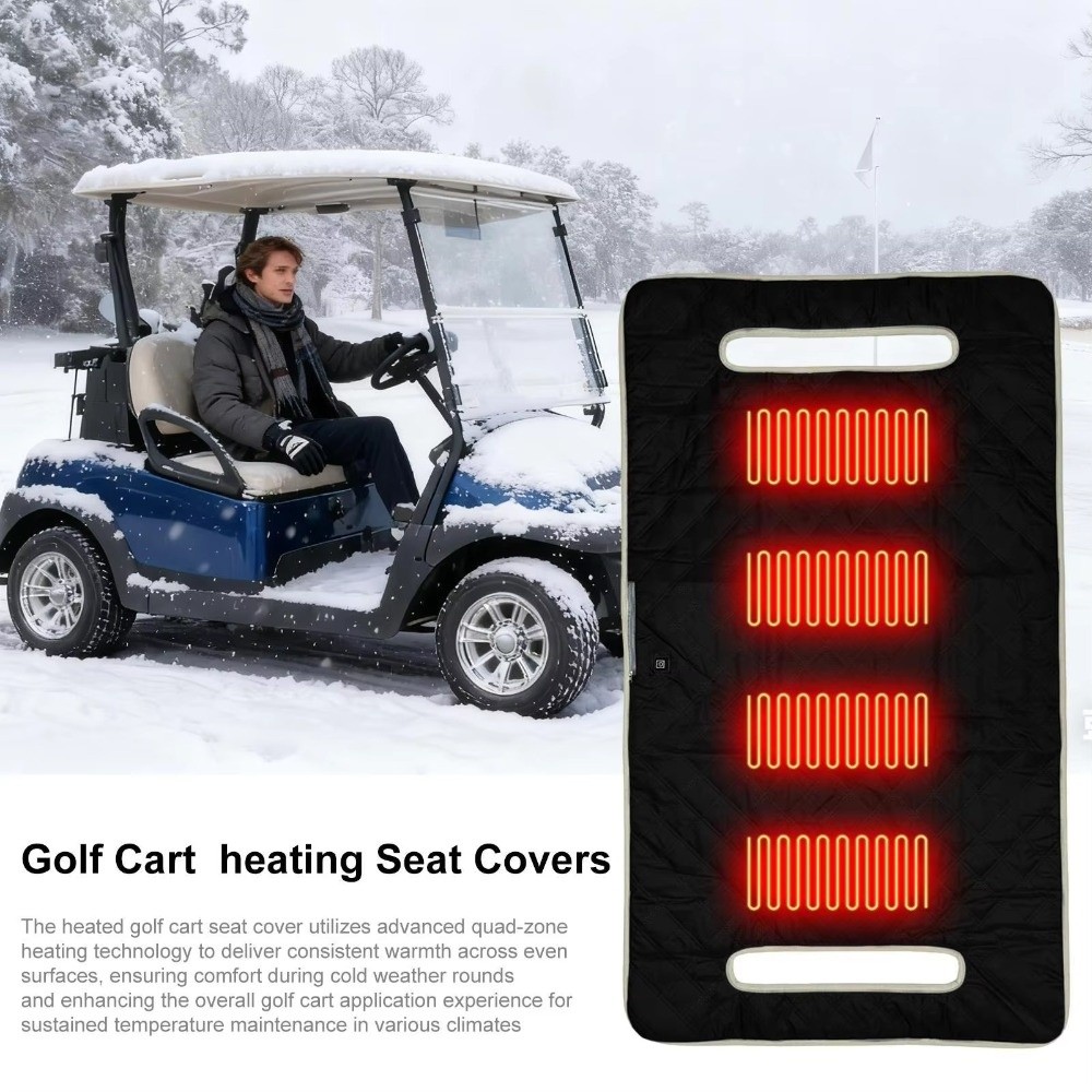 TU3Y Hệ thống sưởi 4 vùng Bọc ghế xe golf có sưởi Mềm mại Cài đặt dễ dàng Ghế xe golf đa năng  Khăn tắm chống nước Bọc ghế golf Sử dụng ngoài trời trong mọi thời tiết