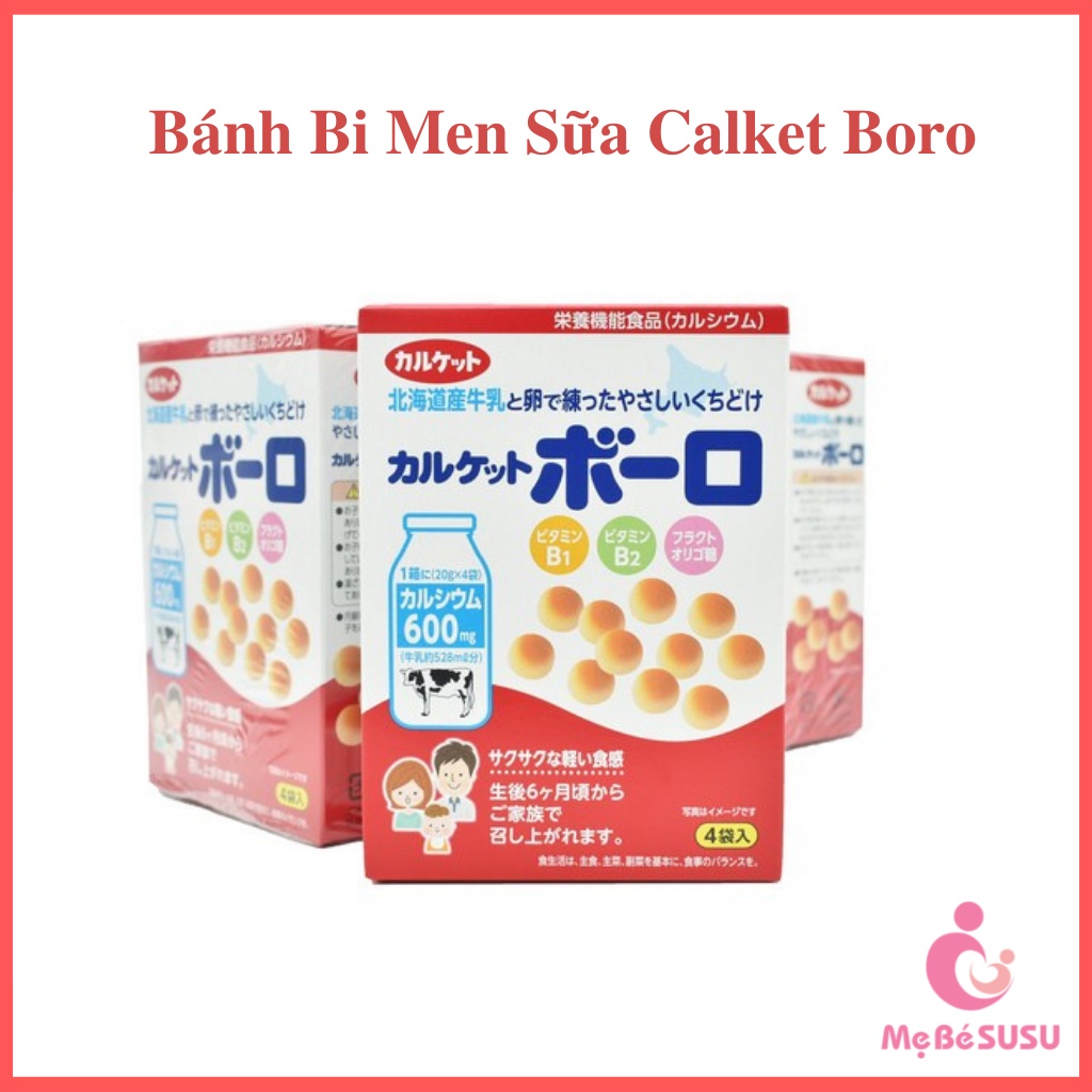 Bánh Bi Men Sữa Calket Boro - Nhật Bản 80G 6m+ DATE T9 2023