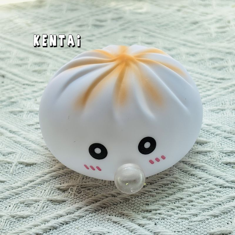 Cute Simulated Steamed Bun Squishy Toy with Expressive Face for Stress Relief ราคา 66 บาท*ส่งฟรี